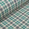 Blue Green Plaid 100% French Flax Linen Fabric