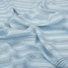 Blue Multi Stripe 100% Linen Fabric