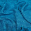 Blue Plaid 100% French Flax Linen Fabric