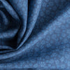 Blue Print Flower 100% Linen Fabric