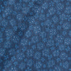 Blue Print Flower 100% Linen Fabric