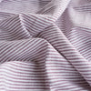 Burgundy Stripe 100% Linen Fabric