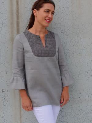 Culliver Woven Tunic Multi-Size Sewing Pattern - hard copy