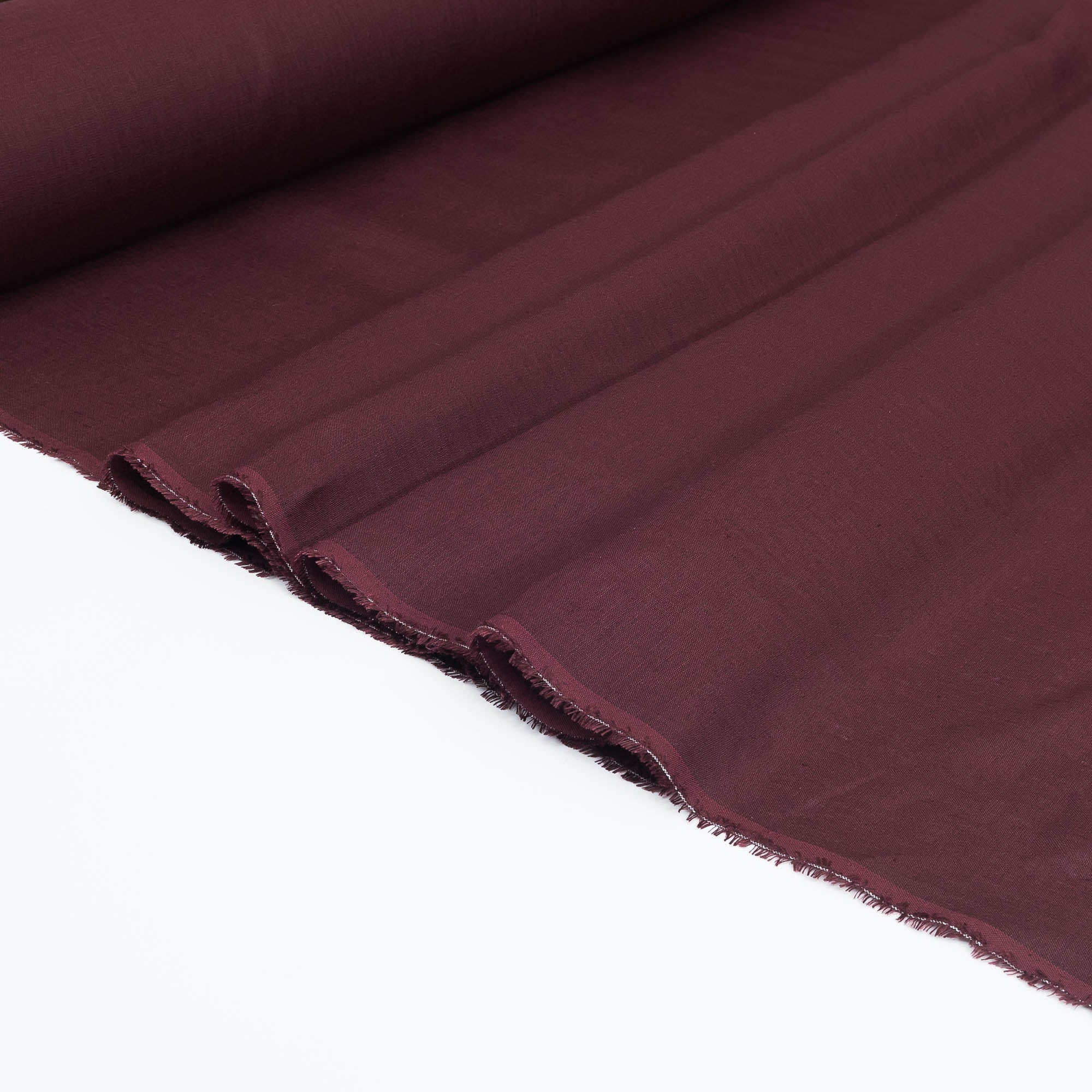 Dark Burgundy 100% Linen Fabric
