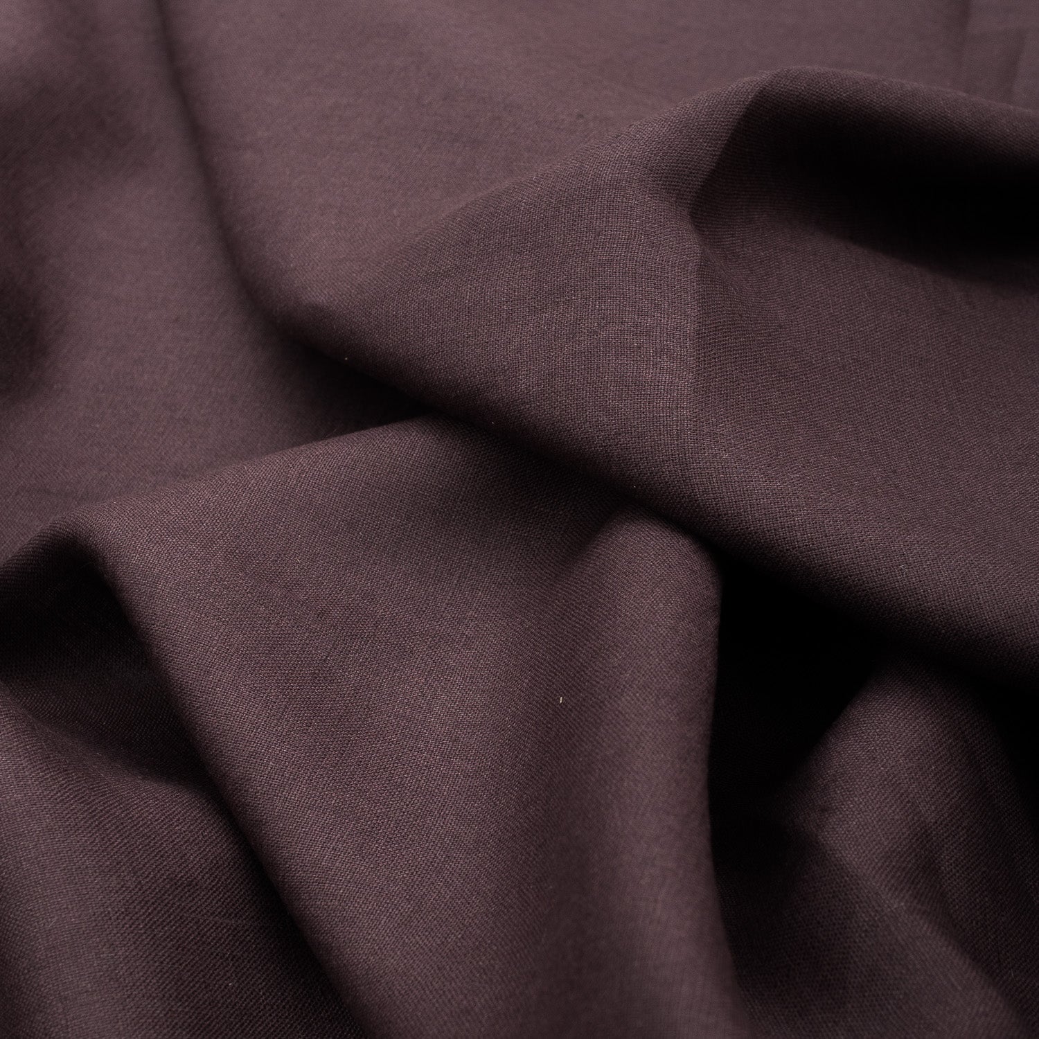 Deep Aubergine 100% Linen Fabric