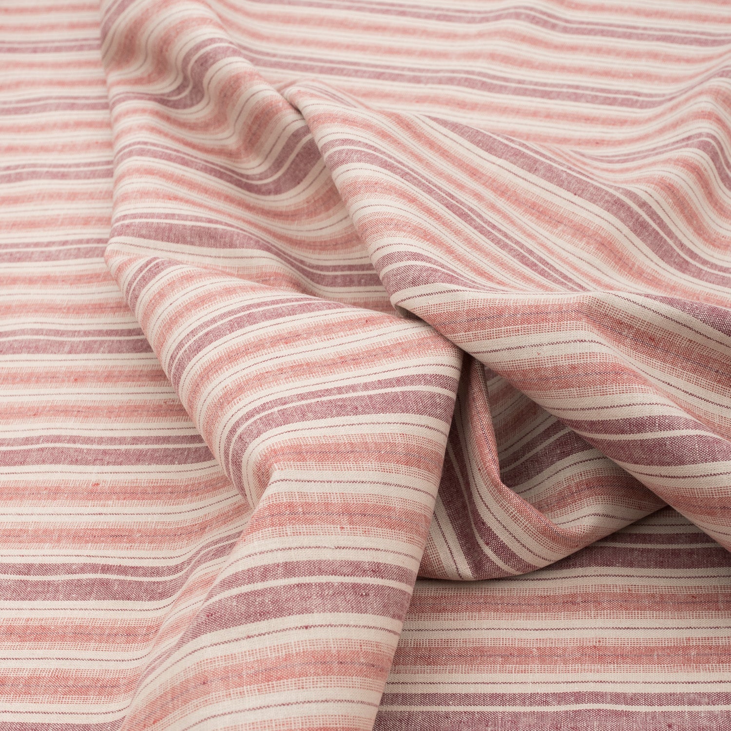 Desert Rose Stripe Linen Blend Fabric
