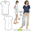 Elani Tunic Multi-Size Sewing Pattern - hard copy-Sewing Patterns-Style Arc-4-16-de Linum