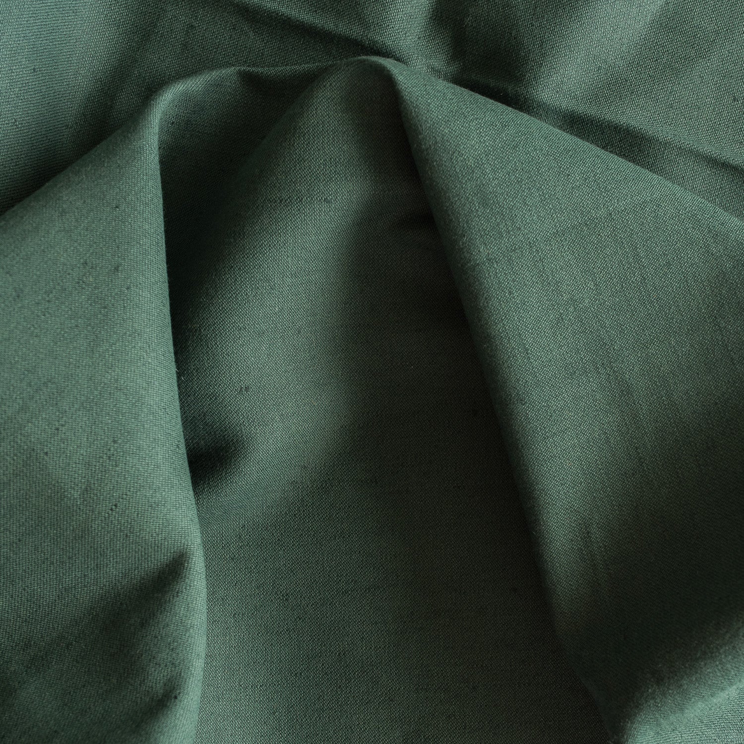 Farmers Green Sateen Linen Blend Fabric