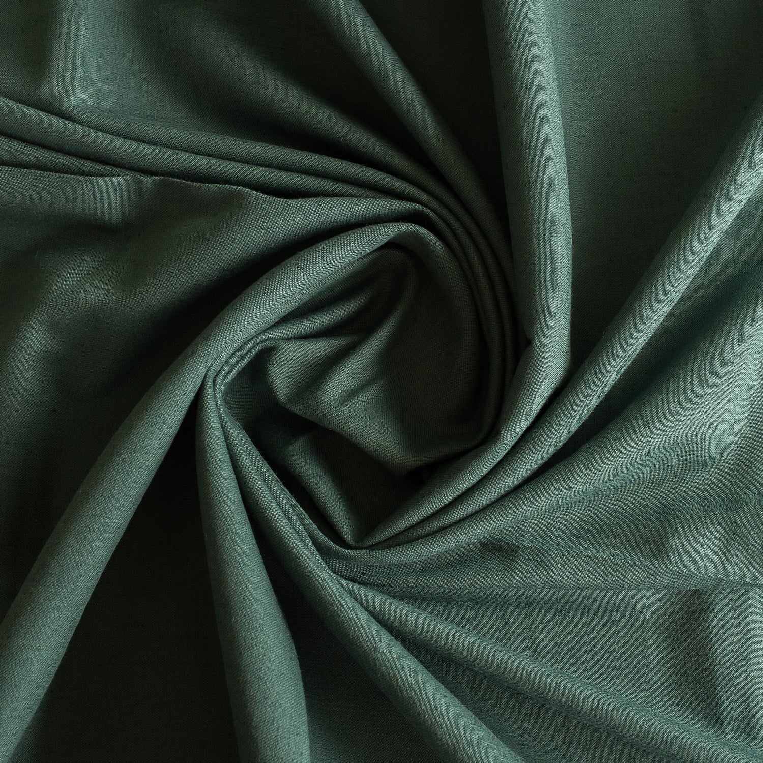 Farmers Green Sateen Linen Blend Fabric