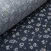 Floral Navy 100% Linen Fabric
