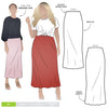 Genoa Bias Cut Skirt Multi-Size Sewing Pattern - hard copy