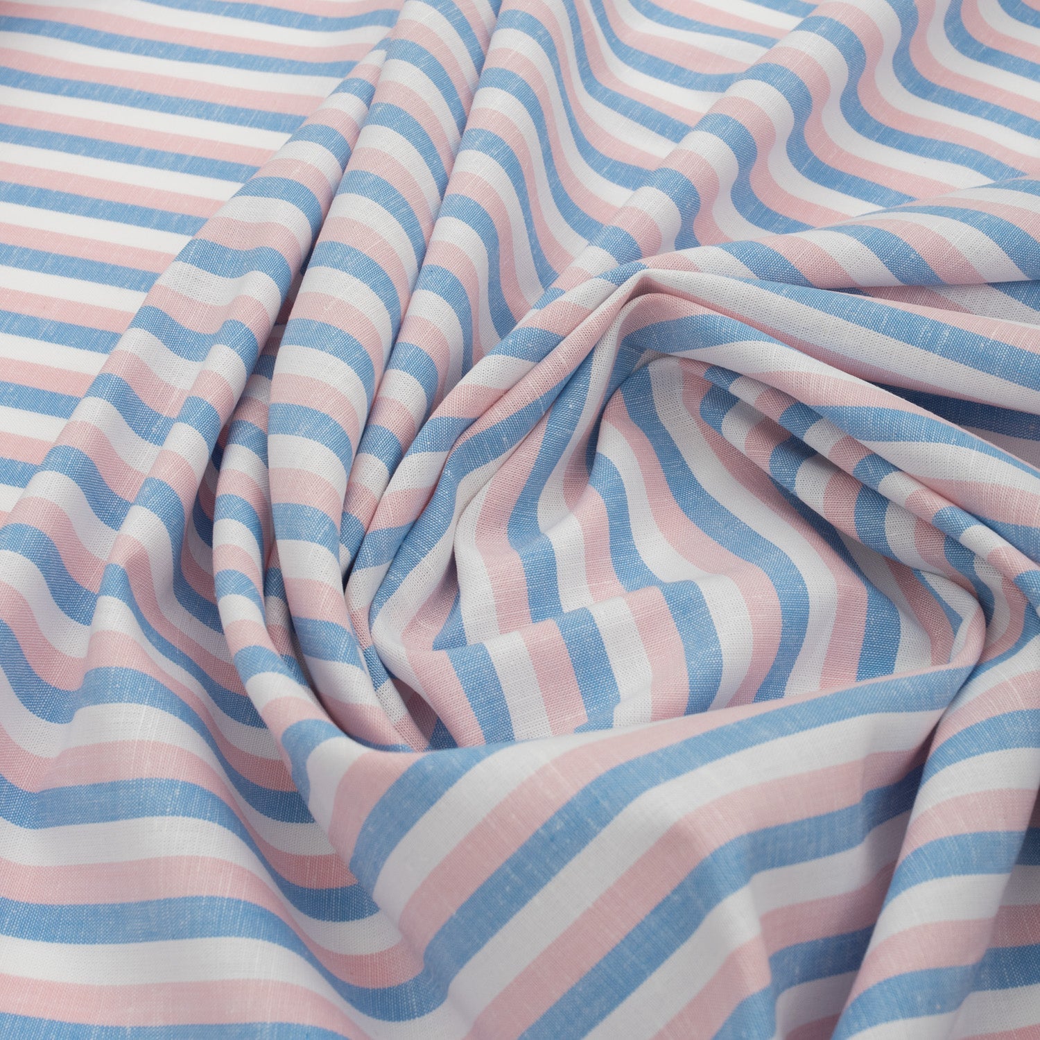 Ice Cream Stripe Linen Blend Fabric