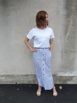 Indigo Maxi Skirt Multi-Size Sewing Pattern - hard copy