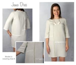 Jema Panel Dress Multi-Size Sewing Pattern - hard copy