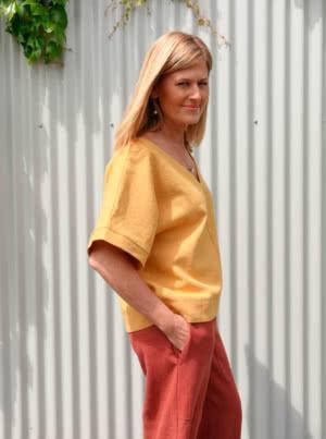 Joan Woven Top Multi-Size Sewing Pattern - hard copy