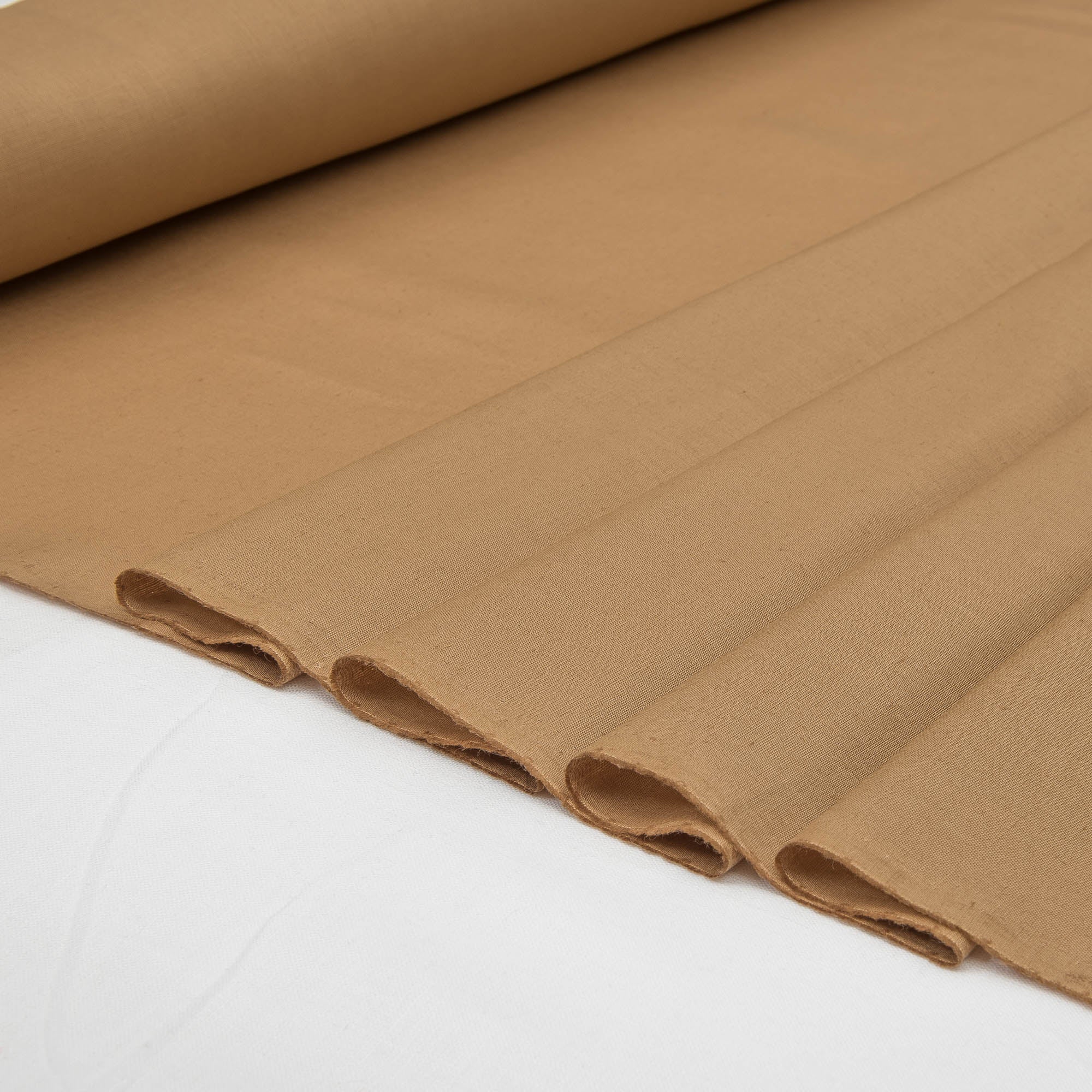 Light Brown Linen Blend Fabric