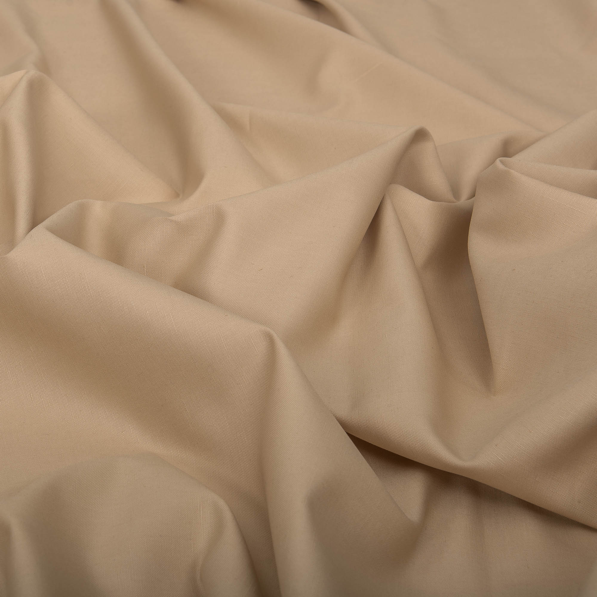 Light Khaki Linen Blend Fabric