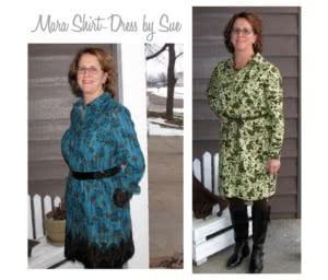 Mara Shirt Dress Multi-Size Sewing Pattern - hard copy