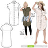 Max Tunic Dress Multi-Size Sewing Pattern - hard copy-Sewing Patterns-Style Arc-10-22-de Linum