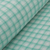 Mint Plaid 100% Linen Fabric