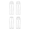 Misses' High Waisted Flared Pants In Two Lengths N6660 Multi-Size Sewing Pattern