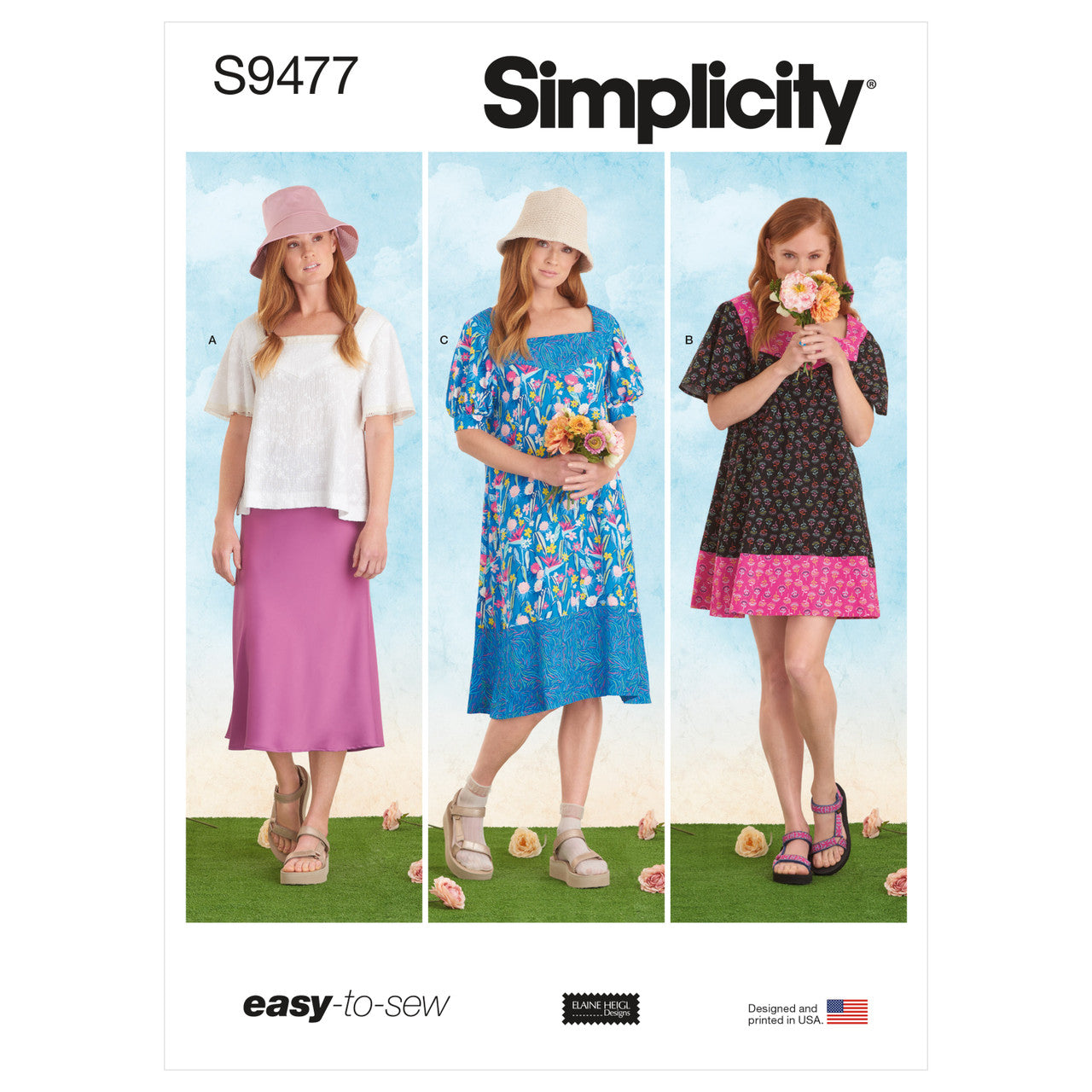 Misses' Top and Dresses Multi-Size Sewing Pattern S9477