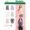 Misses' Tops with Fabric Variations  S1107 Multi-Size Sewing Pattern