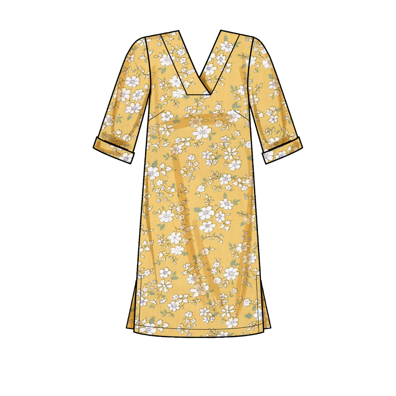 Buy Misses' V-neckline Shift Dresses Sewing Pattern Hard copy – de Linum