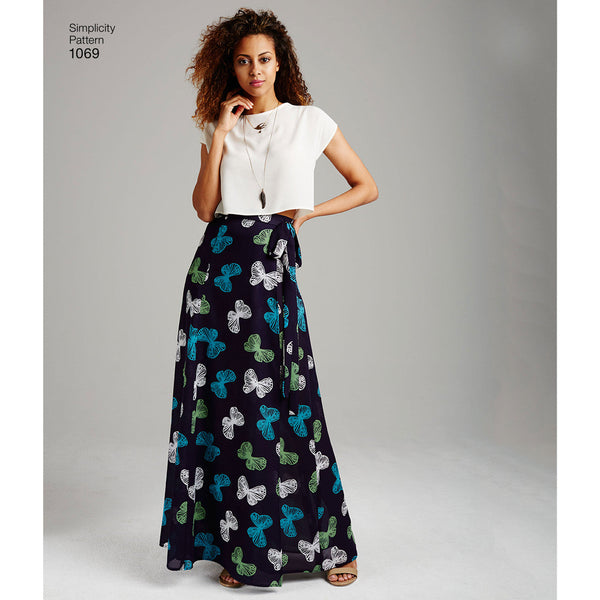 Misses' Wide-Leg Pants or Shorts & Skirts S1069 Multi-Size Sewing Pattern