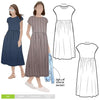 Montana Midi Dress Multi-Size Sewing Pattern - hard copy-Sewing Patterns-Style Arc-10-22-de Linum