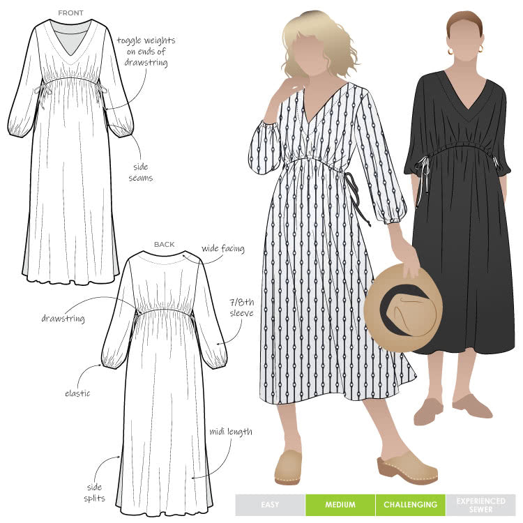 maxi dress patterns australia Lulu Print Combi Wrap Maxi Dress