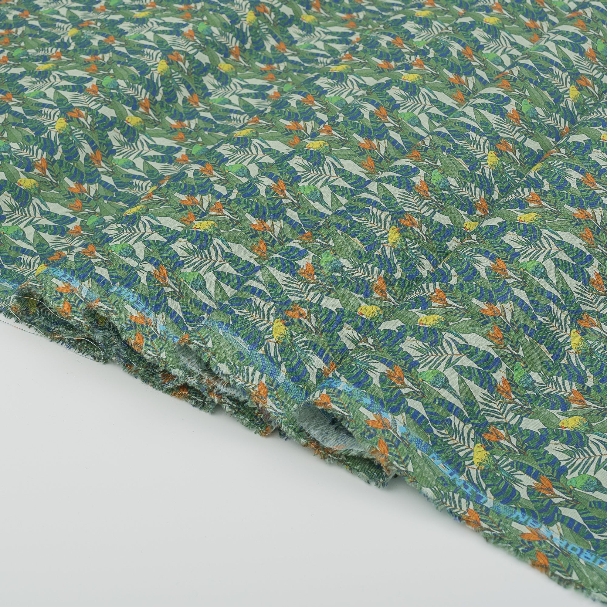 Parrot Party 100% Linen Fabric