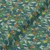 Parrot Party 100% Linen Fabric