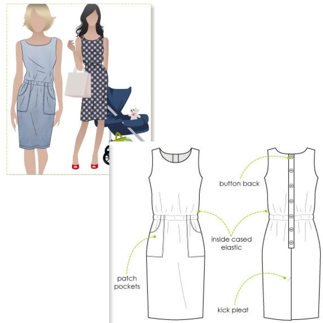 Peggy Woven Dress Multi-Size Sewing Pattern - hard copy