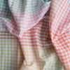 Rainbow Gingham 100% Linen Fabric