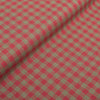Red Olive Gingham 100%  Linen Fabric