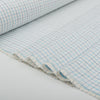 Summer Blues Check 100% Linen Fabric